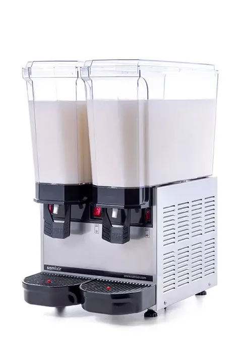 Samixir Klasik Twin Soğuk İçecek Dispenseri Karıştırıcılı 20+20 Litre Inox 40.MMI