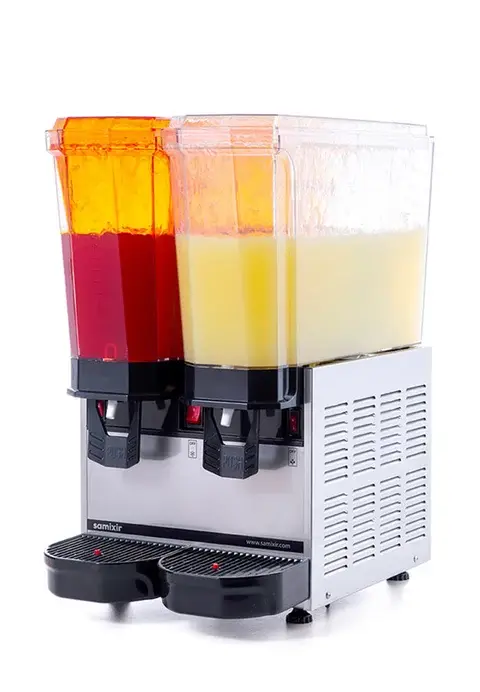 Samixir Klasik Twin Soğuk İçecek Dispenseri Fıskiyeli 20+20 Litre Inox 40.SSI