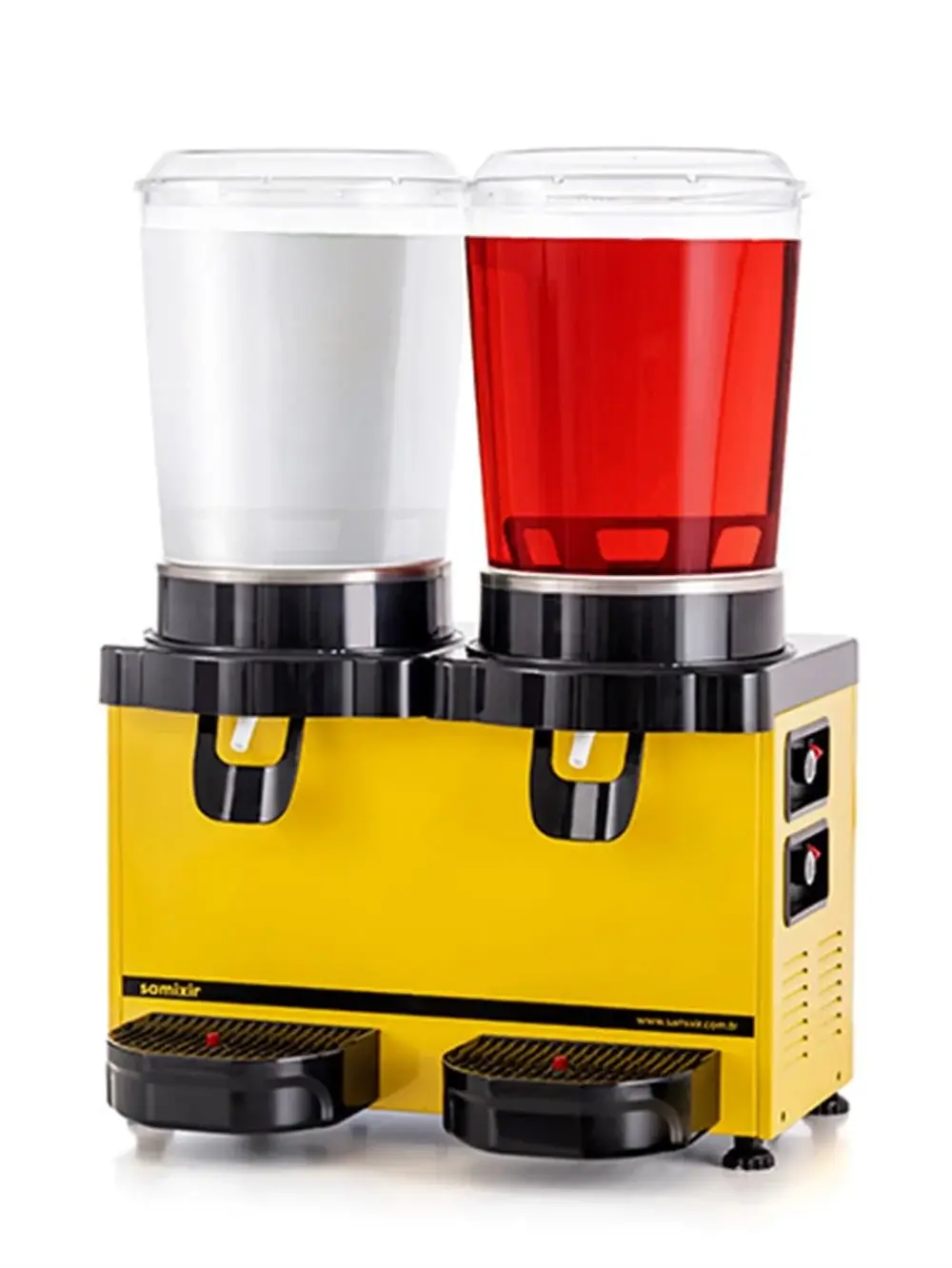 Samixir 10+10 Litre Panaromik Twin Karıştırıcılı Soğuk İçecek Dispenseri Analog MM20.AY