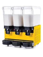 Samixir Klasik Triple Soğuk İçecek Dispenseri Karıştırıcılı 20+20+20 Litre Sarı 60.MMMY