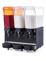 Samixir Klasik Triple Soğuk İçecek Dispenseri Fıskiyeli ve Karıştırıcılı 20+20+20 Litre Siyah 60.SMMB