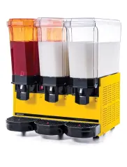Samixir Klasik Triple Fıskiyeli Soğuk İçecek Dispenseri 20+20+20 Lt Sarı 60.SSMY