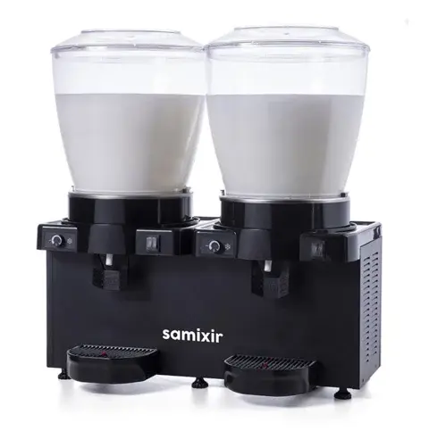 Samixir Panoramik Twin Fıskiyeli Soğuk İçecek Dispenseri (22+22 L) SS44.AB