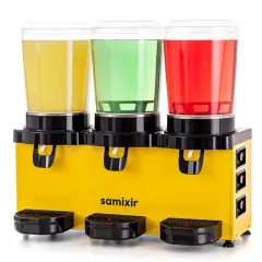 Samixir 10+10+10 Litre Panaromik Triple Karıştırıcılı Soğuk İçecek Dispenseri Analog MMM30.AY