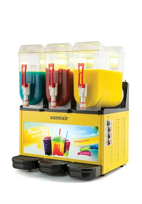 Samixir İce Slush Soğuk Meyve Suyu Dispenseri Triple 12+12+12 Litre SLUSH36.Y
