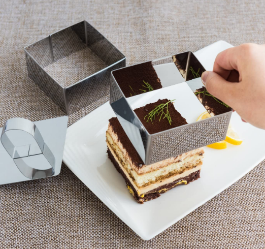 Pasta Çemberi Pandispanya Kare 8x8 h 3,5 Cm