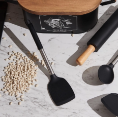 Siyah Silikon Spatula 34 cm