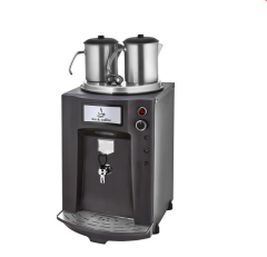 Premium Jumbo Şamandıralı Çay Makinesi, 2 Demlikli, 23 L, Siyah