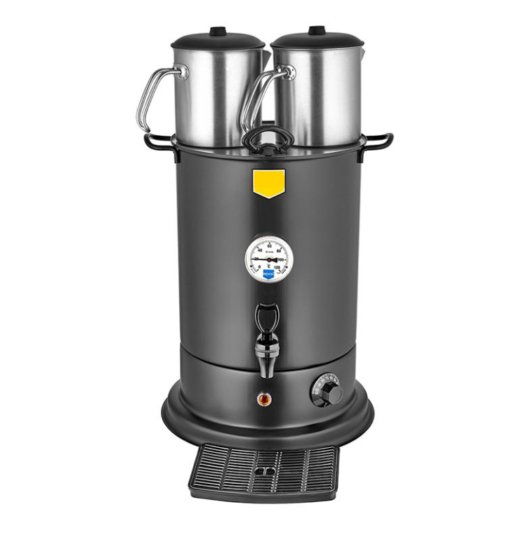 Elite Elektrikli Çay Makinesi 2 Demlikli 20 L, Siyah