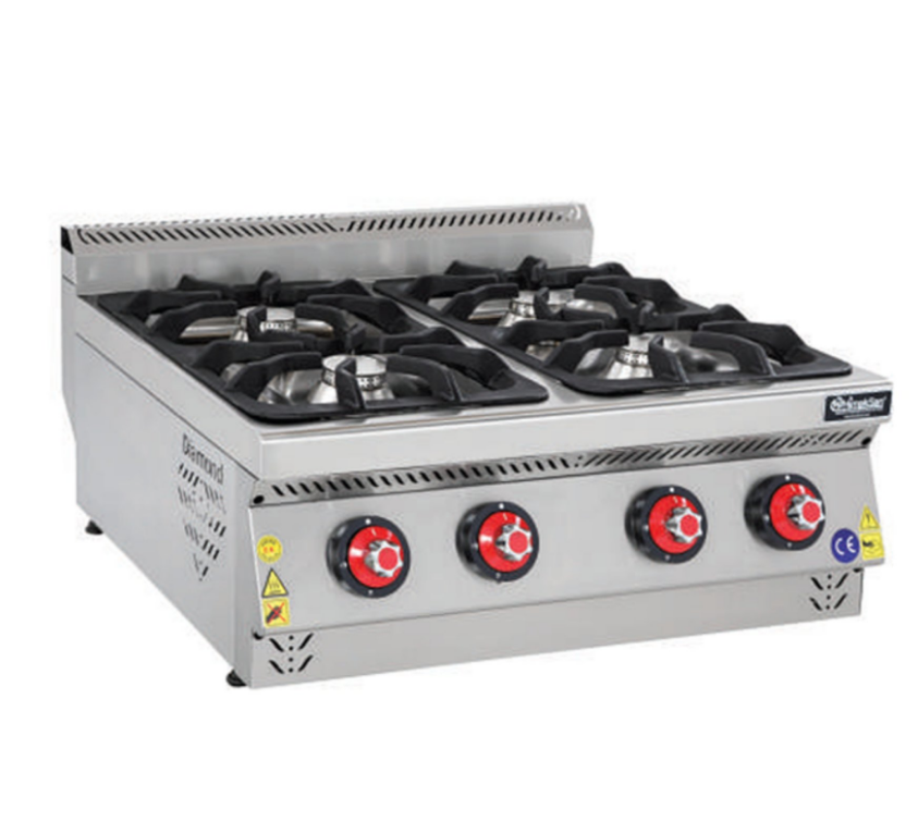 Dörtlü Set Üstü Gazlı - LPG'li Ocak 80x70x30 cm HMK-SOG 873