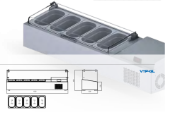 Soğutuculu Set Üstü Saladbar VTP 132 GL