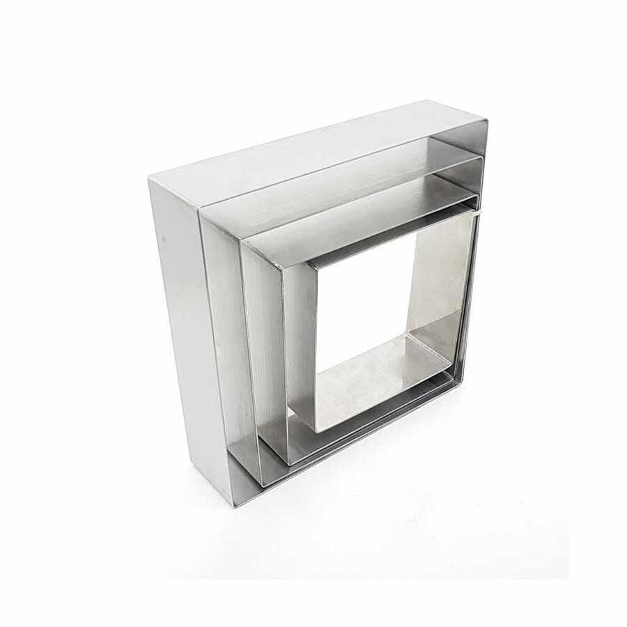 Kare Dörtlü Pasta Turta Çember Kalıbı 5 CM