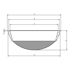 Yuvarlak Tül tas Ø 17 cm