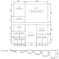 Gastronom Küvet Paslanmaz 1/1-65  mm