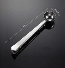 Klipsli Kahve Ölçü Kaşığı Çelik 18 cm