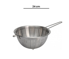 Çelik Süzgeç - 24 cm
