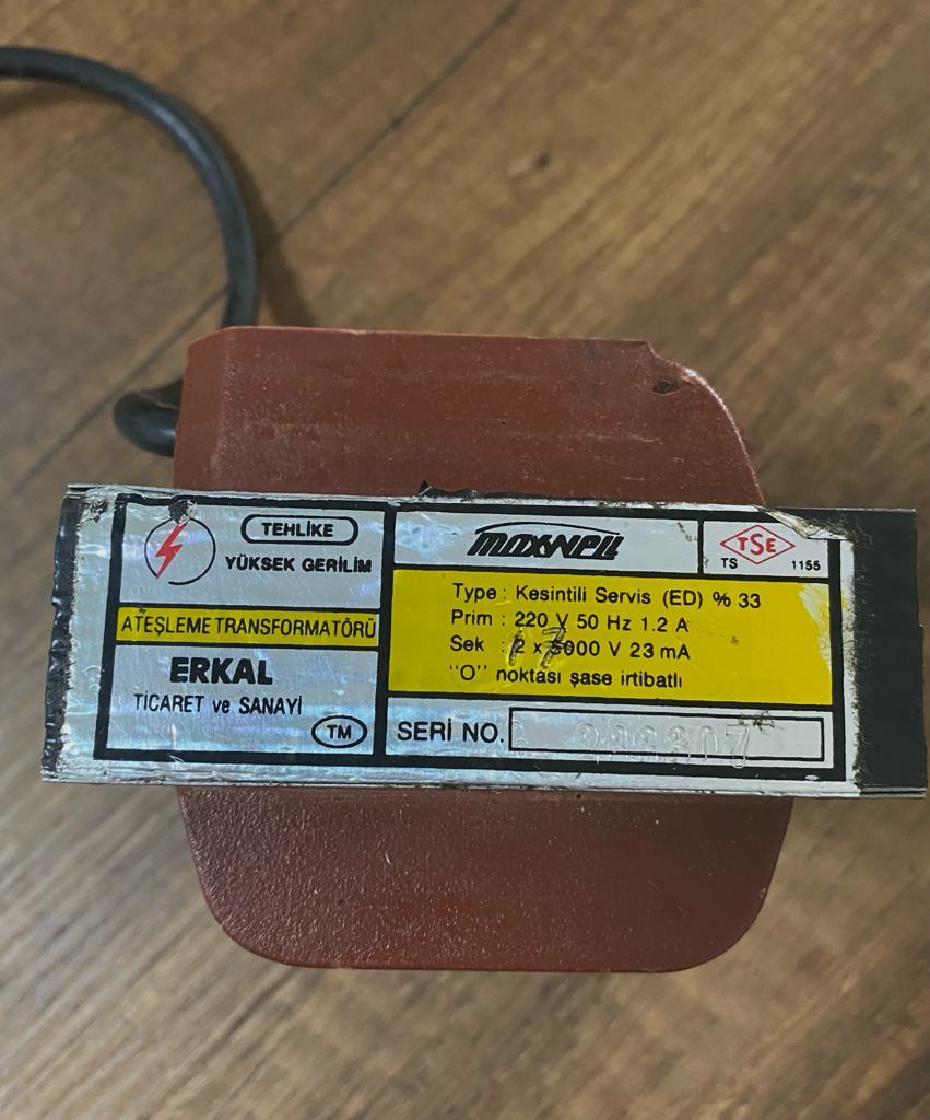Brülör Ateşleme Trafosu Erkal Maxwell ED