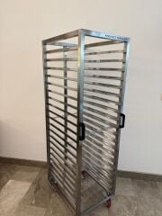 Tepsi Taşıma Arabası Paslanmaz 40x60 cm 20 tepsili
