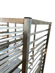 Tepsi Taşıma Arabası İkili Paslanmaz 40x60 cm