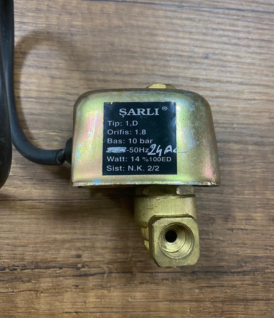 Şarlı Selenoid Valf 1/4 (Hava-Su) 24V