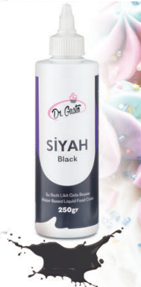Su Bazlı Likit Gıda Boyası Siyah 250 Gr
