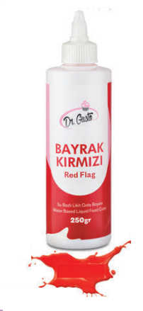 Su Bazlı Likit Gıda Boyası Kırmızı 250 Gr