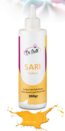 Su Bazlı Likit Gıda Boyası Sarı 250 Gr