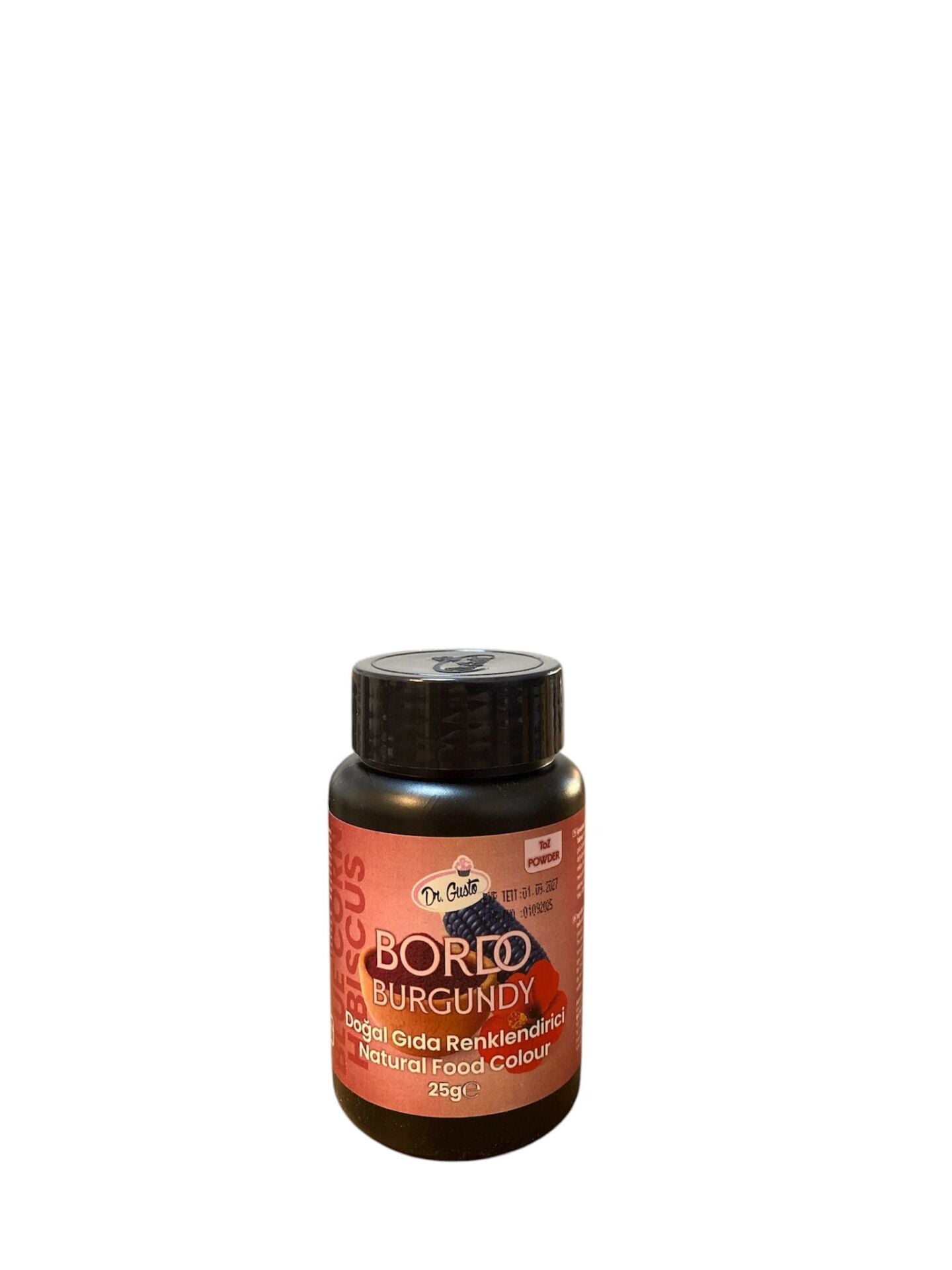 DR.GUSTO DOĞAL TOZ GIDA BOYASI BORDO 25 GR