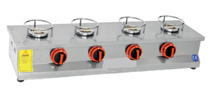 4'lü Tek Sıra Set Üstü Künefe Ocağı Gaz ve Lpg Ce Belgeli