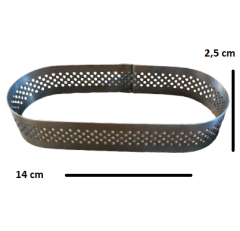 Pasta Çemberi Elips Yuvarlak Delikli 14x4,5 h 2,5 cm