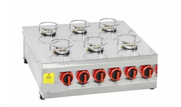 6'lı Set Üstü Künefe Ocağı Gaz Ve Lpg Ce Belgeli